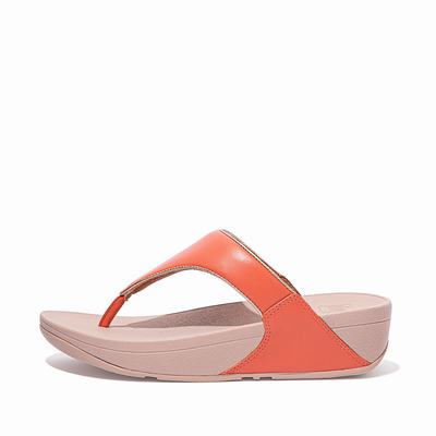 Fitflop Lulu Pop Binding Leather Sandals Sandaler Dame, Korall Rosa 827-H37